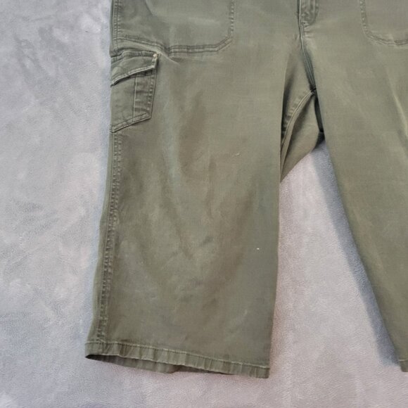 Gloria Vanderbilt Womens Jeans 24W Plus Capri Slimming Cargo Green Denim CAP57E - Picture 4 of 11